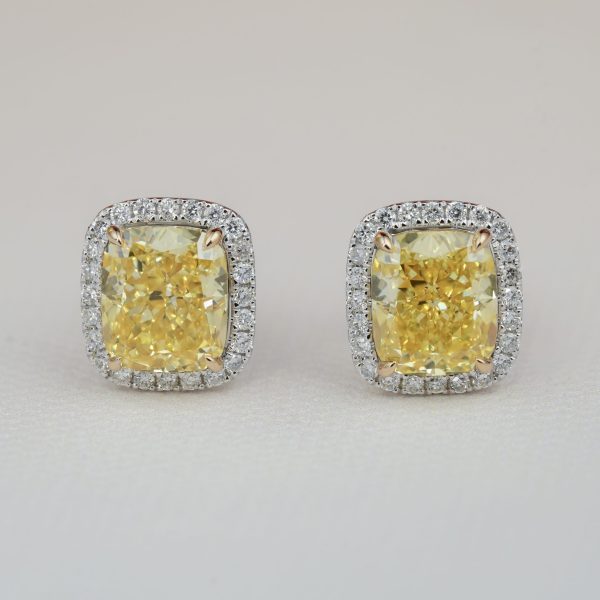 Cushion Halo Earrings