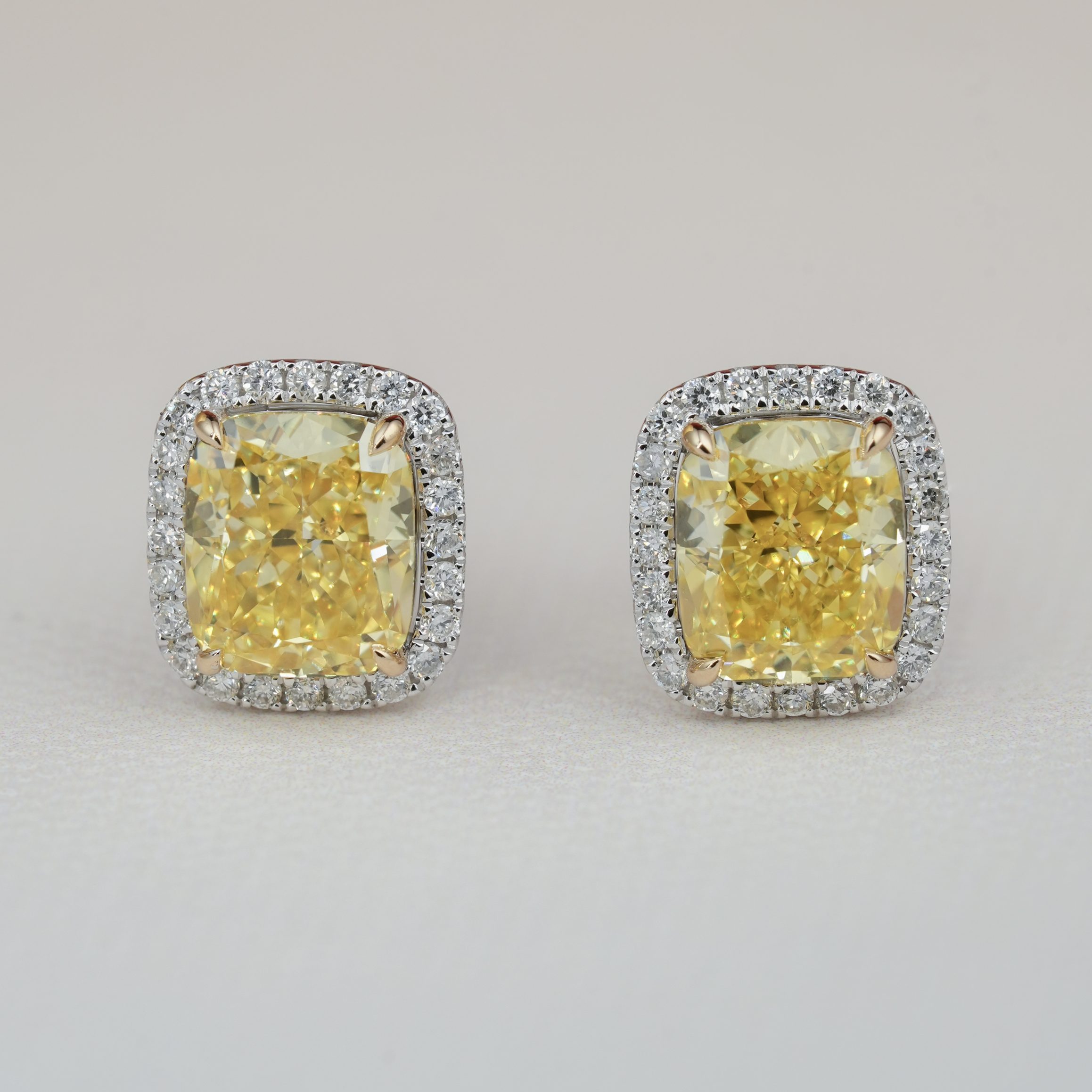 Cushion Halo Earrings