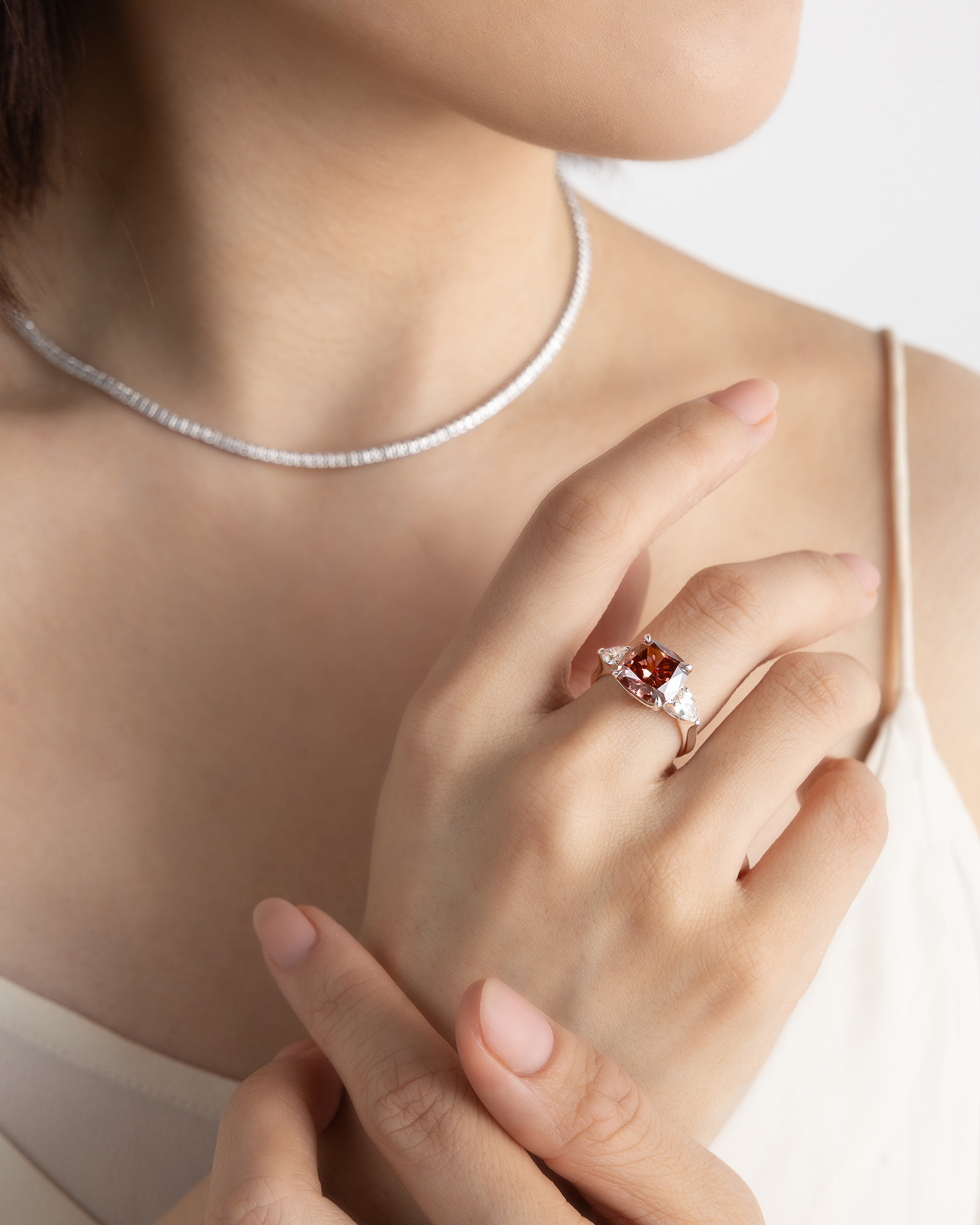 three stone cushion three stone cushion